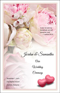 Wedding Program Cover Template 3 - Version 3